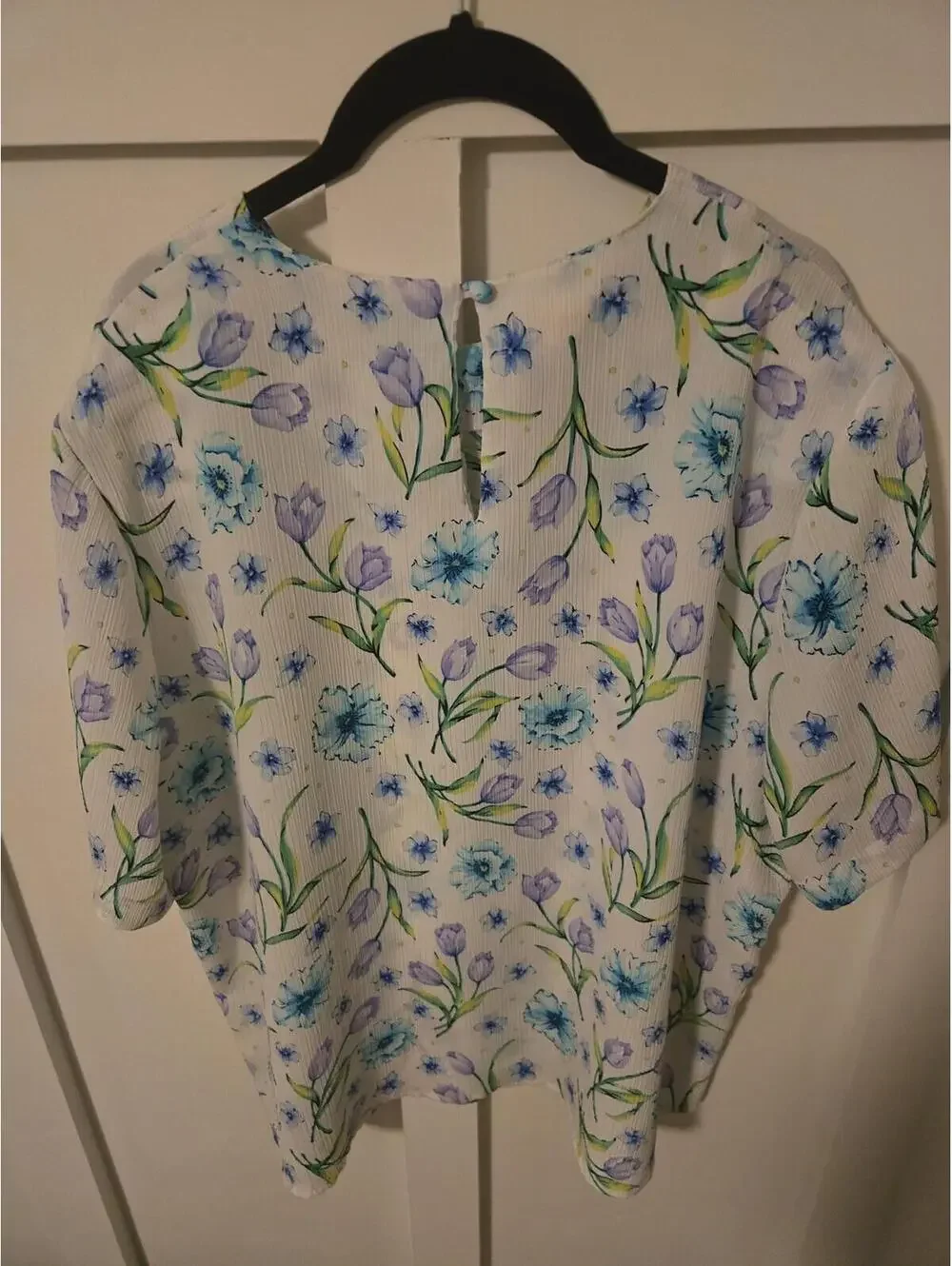 Vintage Christie & Jill Floral Plisse Blouse - Picture 3 of 4